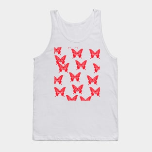 red butterfly abstract pattern design Tank Top